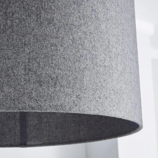 Dunelm Marl Felt 45cm Grey Drum Shade 5 Dunelm Marl Felt 45cm Grey Drum Shade - Image 3