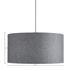 Dunelm Marl Felt 45cm Grey Drum Shade 11 Dunelm Marl Felt 45cm Grey Drum Shade -Dunelm Shop 1000169200 alt07