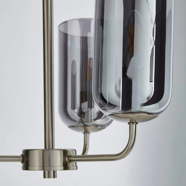 Dunelm Palazzo 3 Light Smoked Glass Chandelier 5 Dunelm Palazzo 3 Light Smoked Glass Chandelier - Image 3