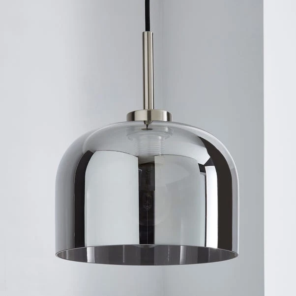 Dunelm Palazzo Smoked Glass Pendant Ceiling Fitting 4 Dunelm Palazzo Smoked Glass Pendant Ceiling Fitting - Image 2