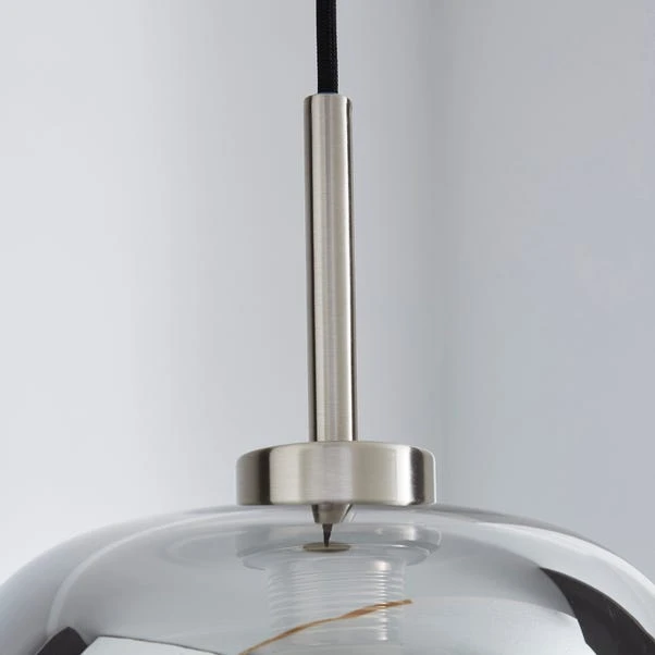 Dunelm Palazzo Smoked Glass Pendant Ceiling Fitting 5 Dunelm Palazzo Smoked Glass Pendant Ceiling Fitting - Image 3