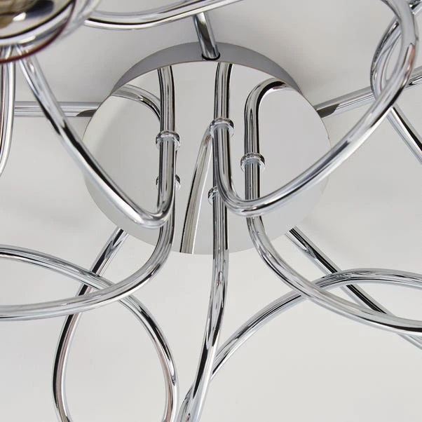 Dunelm Seychelles Blush Pink 5 Light Flush Ceiling Fitting 6 Dunelm Seychelles Blush Pink 5 Light Flush Ceiling Fitting - Image 4