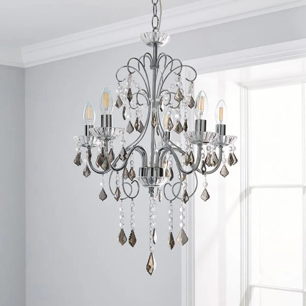 Dunelm Sophy 5 Light Chandelier 4 Dunelm Sophy 5 Light Chandelier - Image 2