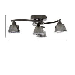Dunelm Vanessa Smoked 4 Light Flush Ceiling Fitting 13 Dunelm Vanessa Smoked 4 Light Flush Ceiling Fitting -Dunelm Shop 1000169256 alt07
