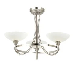 Vogue Lighting Vogue Cagney 3 Light Semi Flush Ceiling Fitting Chrome -Dunelm Shop 1000169429 alt01