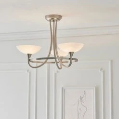 Vogue Lighting Vogue Cagney 3 Light Semi Flush Ceiling Fitting Chrome -Dunelm Shop 1000169429 alt02