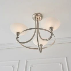 Vogue Lighting Vogue Cagney 3 Light Semi Flush Ceiling Fitting Chrome -Dunelm Shop 1000169429 alt04