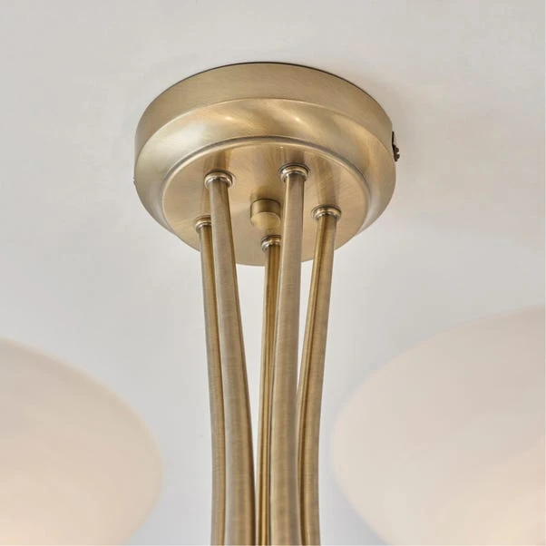 Vogue Lighting Vogue Cagney 5 Light Semi Flush Ceiling Fitting Brass 5 Vogue Lighting Vogue Cagney 5 Light Semi Flush Ceiling Fitting Brass - Image 3