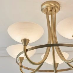 Vogue Lighting Vogue Cagney 5 Light Semi Flush Ceiling Fitting Brass 11 Vogue Lighting Vogue Cagney 5 Light Semi Flush Ceiling Fitting Brass -Dunelm Shop 1000169430 alt03