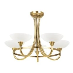 Vogue Lighting Vogue Cagney 5 Light Semi Flush Ceiling Fitting Brass 12 Vogue Lighting Vogue Cagney 5 Light Semi Flush Ceiling Fitting Brass -Dunelm Shop 1000169430 alt04