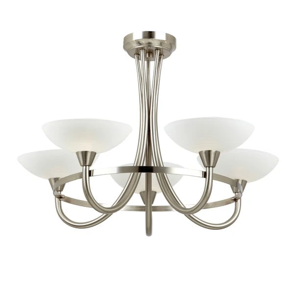 Vogue Lighting Vogue Cagney 5 Light Semi Flush Ceiling Fitting Chrome 4 Vogue Lighting Vogue Cagney 5 Light Semi Flush Ceiling Fitting Chrome - Image 2