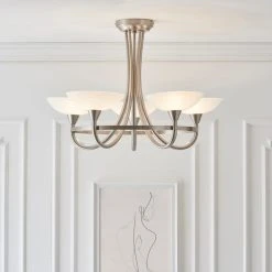 Vogue Lighting Vogue Cagney 5 Light Semi Flush Ceiling Fitting Chrome 11 Vogue Lighting Vogue Cagney 5 Light Semi Flush Ceiling Fitting Chrome -Dunelm Shop 1000169431 alt03