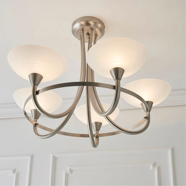 Vogue Lighting Vogue Cagney 5 Light Semi Flush Ceiling Fitting Chrome 7 Vogue Lighting Vogue Cagney 5 Light Semi Flush Ceiling Fitting Chrome - Image 5