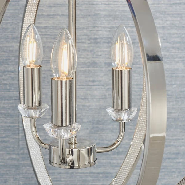 Vogue Lighting Vogue Ritz 3 Light Ceiling Fitting Chrome 6 Vogue Lighting Vogue Ritz 3 Light Ceiling Fitting Chrome - Image 4