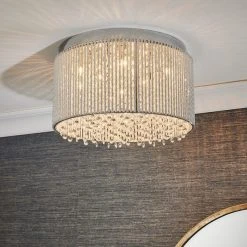 Vogue Lighting Vogue Galina 10 Light Crystal Flush Fitting Chrome 10 Vogue Lighting Vogue Galina 10 Light Crystal Flush Fitting Chrome -Dunelm Shop 1000169443 alt02