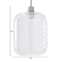 Dunelm Elodie Ribbed Glass Easy Fit Pendant Clear Lustre 12 Dunelm Elodie Ribbed Glass Easy Fit Pendant Clear Lustre -Dunelm Shop 1000180648 alt07