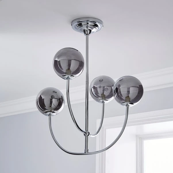 Dunelm Gigi Chrome Ceiling Fitting 4 Dunelm Gigi Chrome Ceiling Fitting - Image 2