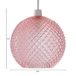 Dunelm Elodie Faceted Glass Easy Fit Pendant Blush Lustre 12 Dunelm Elodie Faceted Glass Easy Fit Pendant Blush Lustre -Dunelm Shop 1000180657 alt07