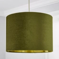 Dunelm Moss Green Santos Velvet Corduroy Shade -Dunelm Shop 1000181099 alt01