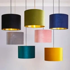 Dunelm Moss Green Santos Velvet Corduroy Shade -Dunelm Shop 1000181099 alt08