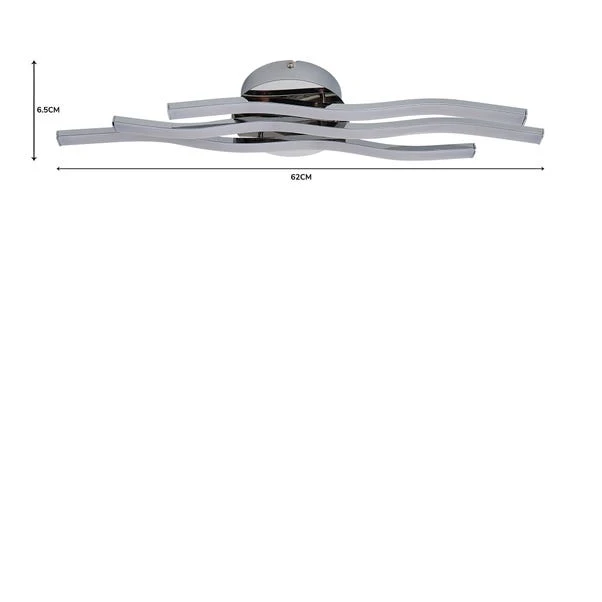 Dunelm Ripple Integrated LED Bathroom Ceiling Fitting 8 Dunelm Ripple Integrated LED Bathroom Ceiling Fitting - Image 6
