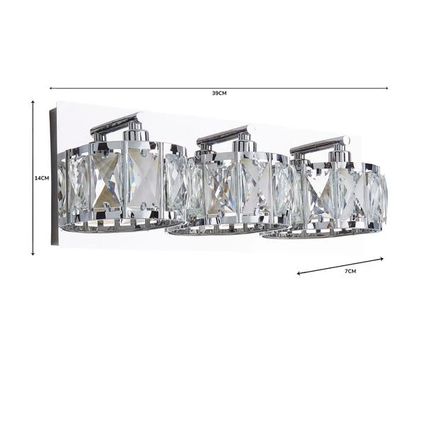 Dunelm Kylie Bathroom 3 Light Wall Light 8 Dunelm Kylie Bathroom 3 Light Wall Light - Image 6