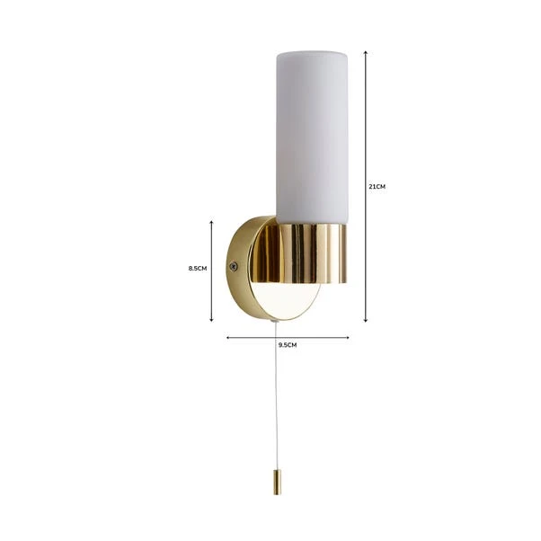 Dunelm Porto Bathroom Wall Light Brass 8 Dunelm Porto Bathroom Wall Light Brass - Image 6