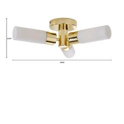 Dunelm Porto Bathroom 3 Light Ceiling Fitting Brass -Dunelm Shop 1000182553 alt07