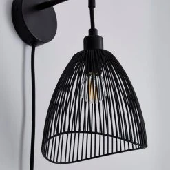 Elements Jaula Wall Light Black 10 Elements Jaula Wall Light Black -Dunelm Shop 1000182574 alt02