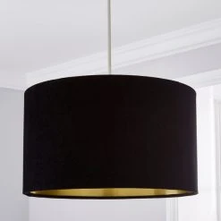Dunelm Clara Velvet Shade 40cm Black -Dunelm Shop 1000182764 alt01