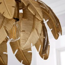 Dunelm Farrah Palm Leaf Ceiling Fitting Gold 10 Dunelm Farrah Palm Leaf Ceiling Fitting Gold -Dunelm Shop 1000182784 alt02