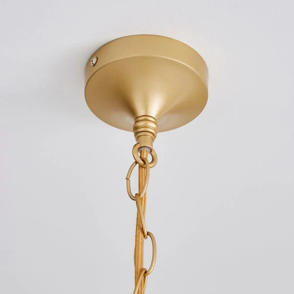 Dunelm Farrah Palm Leaf Ceiling Fitting Gold 6 Dunelm Farrah Palm Leaf Ceiling Fitting Gold - Image 4