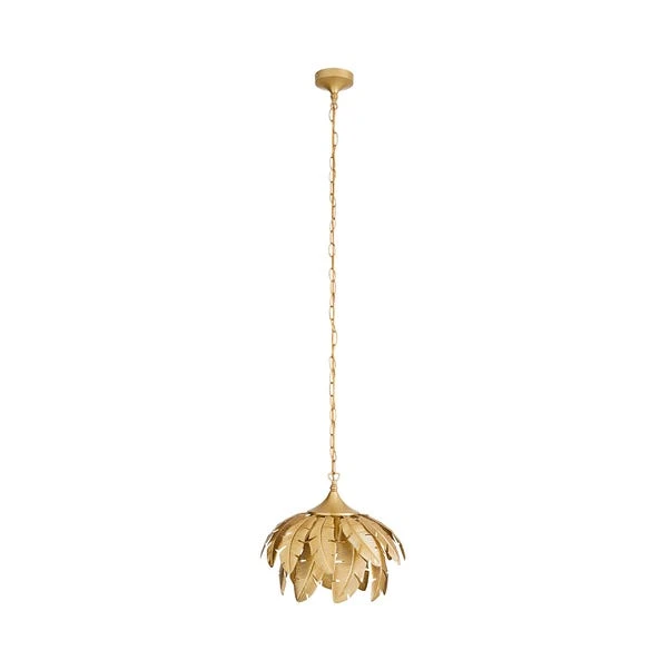 Dunelm Farrah Palm Leaf Ceiling Fitting Gold 7 Dunelm Farrah Palm Leaf Ceiling Fitting Gold - Image 5