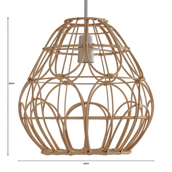 Dunelm Decorative Cane Easy Fit Pendant Natural 7 Dunelm Decorative Cane Easy Fit Pendant Natural - Image 5
