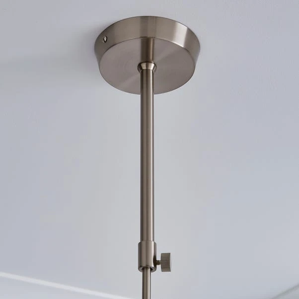 Dunelm Tarsia Glass Ceiling Fitting Satin Nickel 6 Dunelm Tarsia Glass Ceiling Fitting Satin Nickel - Image 4