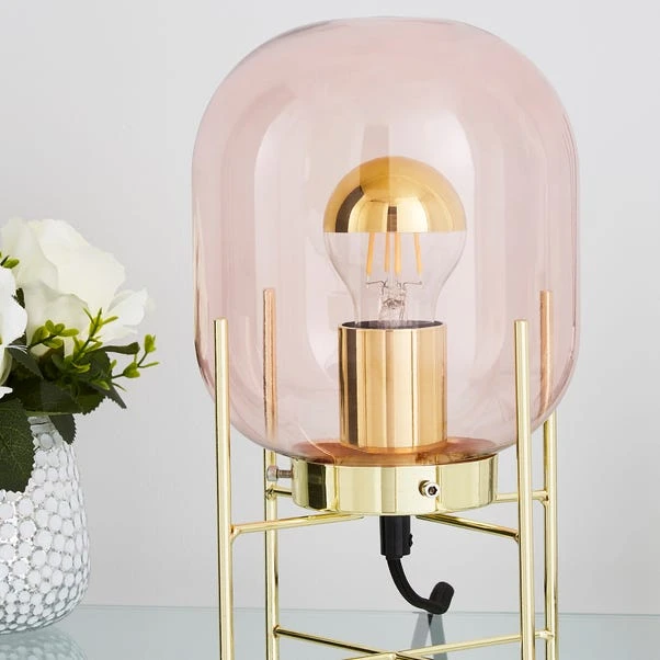 Elements Dayo Table Lamp Pink 5 Elements Dayo Table Lamp Pink - Image 4