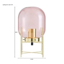 Elements Dayo Table Lamp Pink 11 Elements Dayo Table Lamp Pink -Dunelm Shop 1000182797 alt07