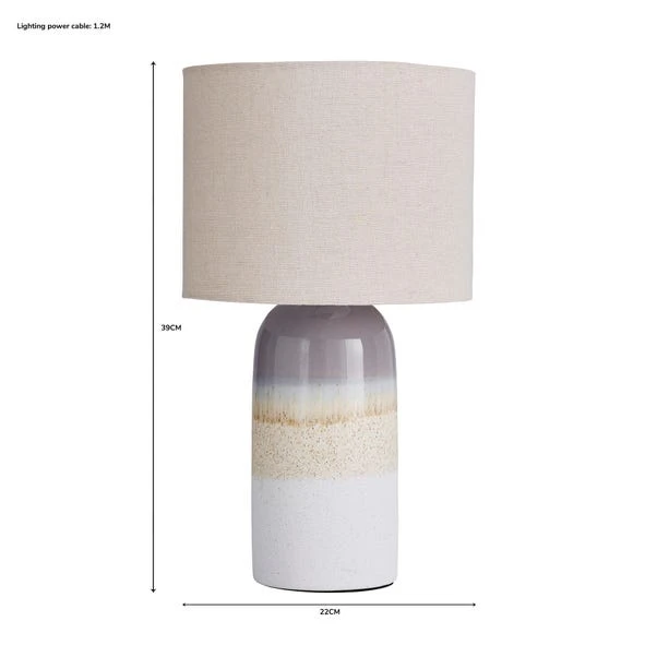 Dunelm Audre Ceramic Glaze Table Lamp 8 Dunelm Audre Ceramic Glaze Table Lamp - Image 6