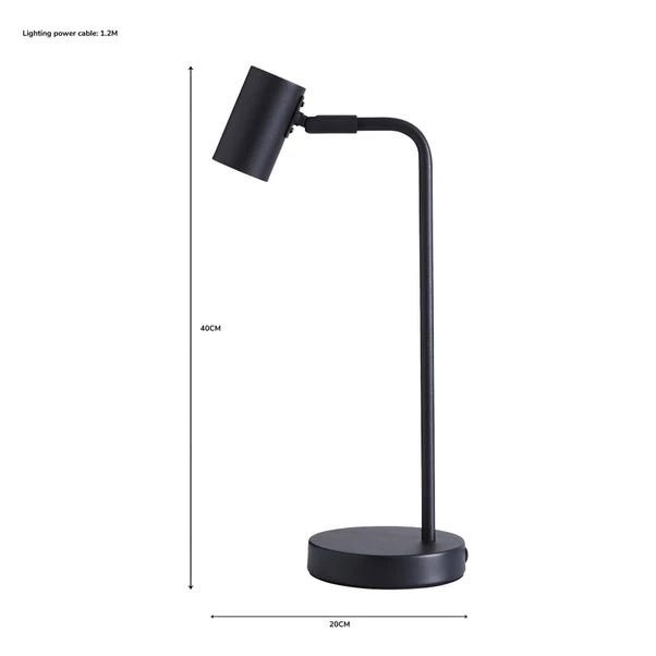 Dunelm Bradford Desk Lamp Matt Black 8 Dunelm Bradford Desk Lamp Matt Black - Image 6