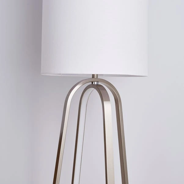 Dunelm Robyn Dual Lit Integrated LED Floor Lamp White 5 Dunelm Robyn Dual Lit Integrated LED Floor Lamp White - Image 3