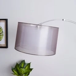 Dunelm Echo Organza Arc Floor Lamp Grey 10 Dunelm Echo Organza Arc Floor Lamp Grey -Dunelm Shop 1000182926 alt02