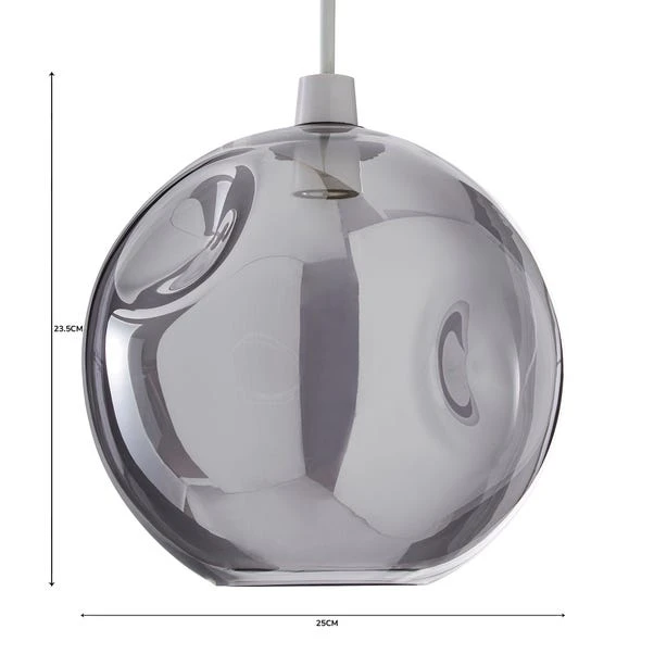 Dunelm Alexis Glass Easy-Fit Pendant 25cm 7 Dunelm Alexis Glass Easy-Fit Pendant 25cm - Image 5