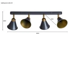 Dunelm Logan 4 Light Grey Spotlight Bar 13 Dunelm Logan 4 Light Grey Spotlight Bar -Dunelm Shop 1000183040 alt07