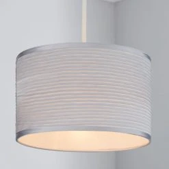 Dunelm Ripple Lamp Shade 24cm Silver