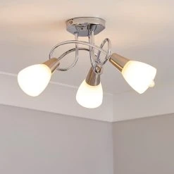 Dunelm Smithson 3 Light Chrome Ceiling Fitting