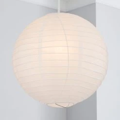 Dunelm Paper Lantern 35cm White Easy Fit Pendant