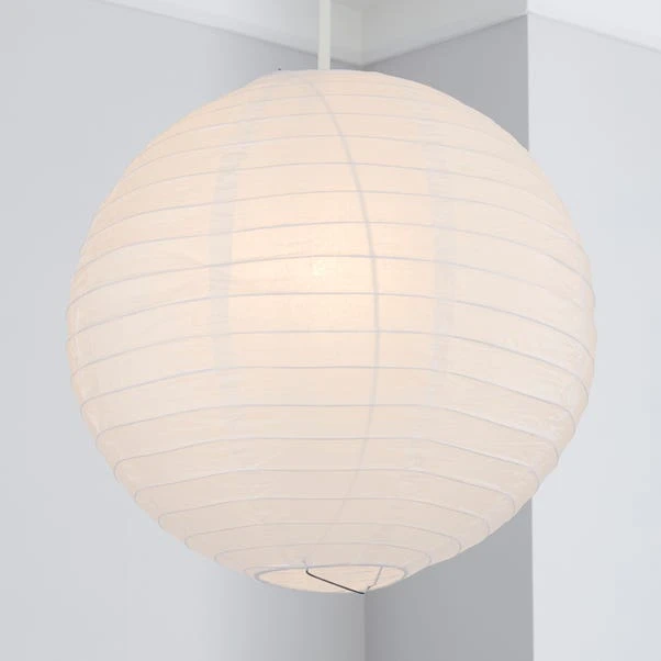 Dunelm Paper Lantern 35cm White Easy Fit Pendant 3 Dunelm Paper Lantern 35cm White Easy Fit Pendant
