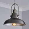 Dunelm Lucas Industrial 1 Light Pendant Pewter Ceiling Fitting 2 Dunelm Lucas Industrial 1 Light Pendant Pewter Ceiling Fitting -Dunelm Shop 30244207