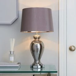 Dunelm Sinton Urn Chrome Table Lamp
