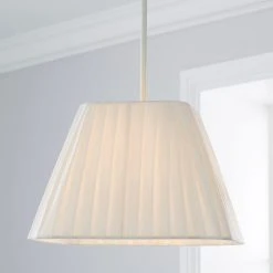 Dunelm Square Pleat Lamp Shade 25cm Ivory